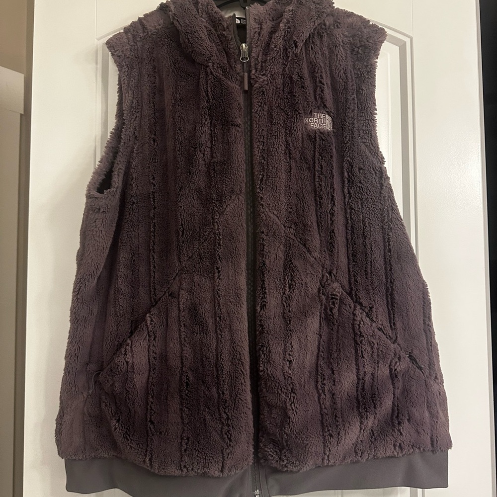 The North Face Plush Purple Hooded Vest
